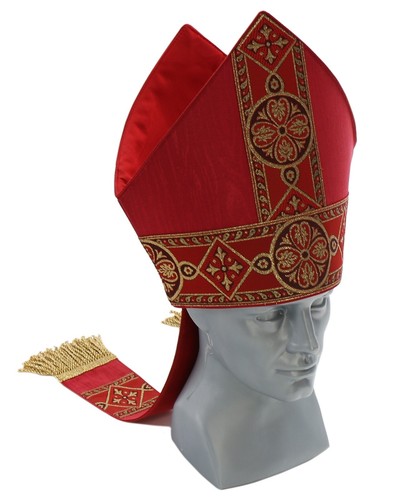 Red bishop miter mitre - red, bishop's