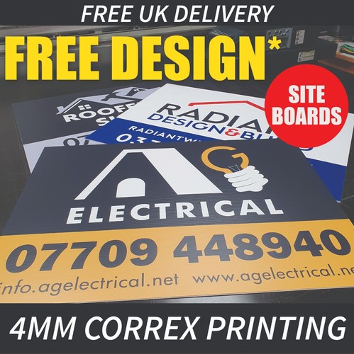 Custom printed correx site - printed,