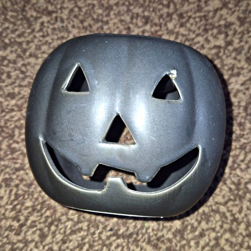 Grey ceramic pumpkin tea light - grey,