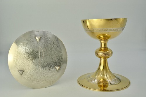 French sterling silver gilt - french,