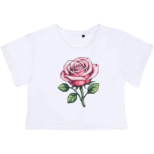 Pink rose pixel art - pixel, adult
