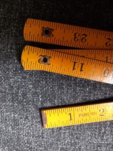 Vintage wooden folding ruler