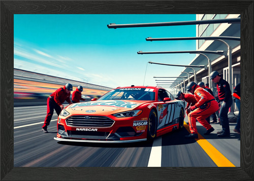 Nascar stock car - car, framed