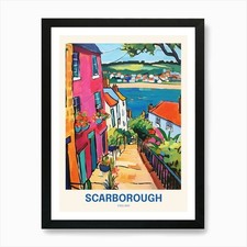 Scarborough England 2 Uk Travel Pos Framed Wall Art Poster Canvas Print Picture