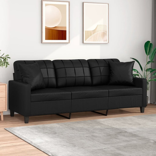 Seater sofa black - 3-seater,