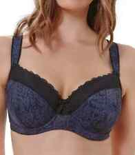 Freya Fearne Bra Black Purple Size 32C Underwired Padded Half Cup Balcony 4093