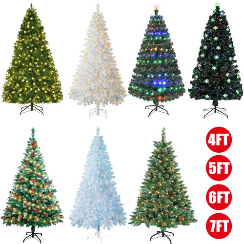 Christmas tree prelit fibre - christmas, prelit/fibre