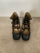 Chloe 3 strap black leather shoes EU36.5 UK3.5