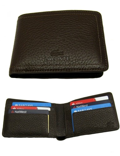 Lacoste wallet leather 6cc - wallet,