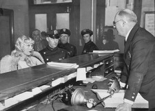 Faith Bacon being booked at E 35th St Station for disorderly condu .. Old Photo