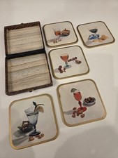 Vintage Drinks Coasters Set of