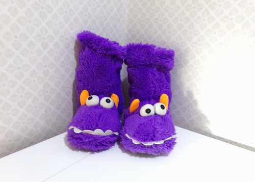 Kids purple fluffy monster