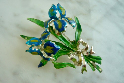 Vintage sigend exquisite iris - sigend,