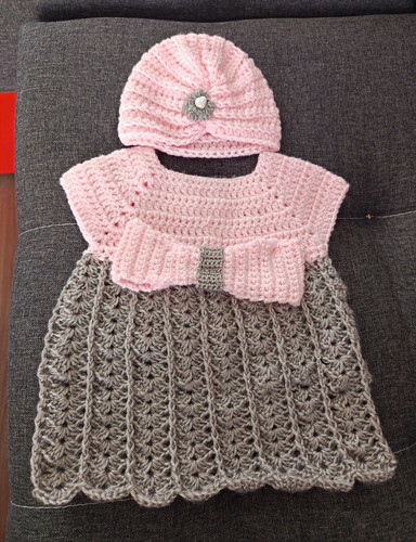 Handmade crochet baby dress - handmade,