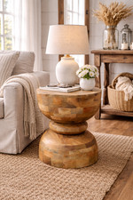 Mango Wood Sculptural Side