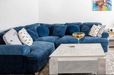 Large Navy Royal Blue Velvet