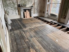 Reclaimed softwood floor