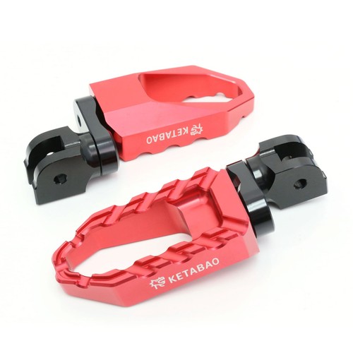Red buzz front wide footpegs - red,