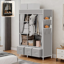 Large Fabric Canvas Wardrobe