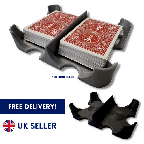 Black playing card tray - black,