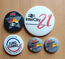 Railway Rail Riders Intercity Euro Tunnel Badges 