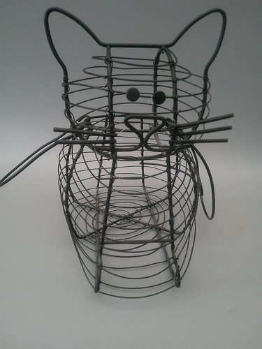 Black cat wire - wire, holder
