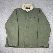 The Stronghold Jacket Mens XL Green Sherpa Collar Work Utility Military Field