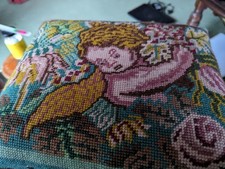 Solid Vintage Oak Footstool