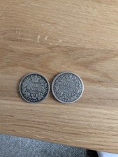 Pair of Silver Shilling Coins