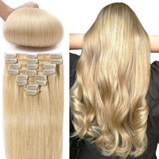 UK SALE Clip In 100% Real Remy