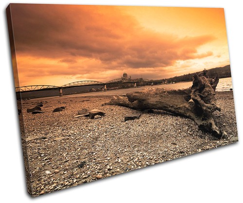 Beach sunset seascape single - sunset,