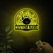 Custom Bowling Metal Sign With