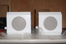 PAIR OF WHITE SMALL METAL 10W