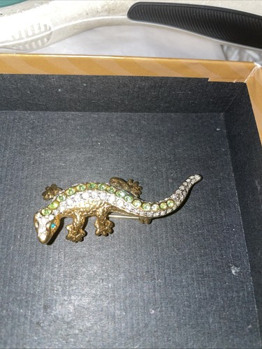 Swarovski crystals lizard gold - swarovski,
