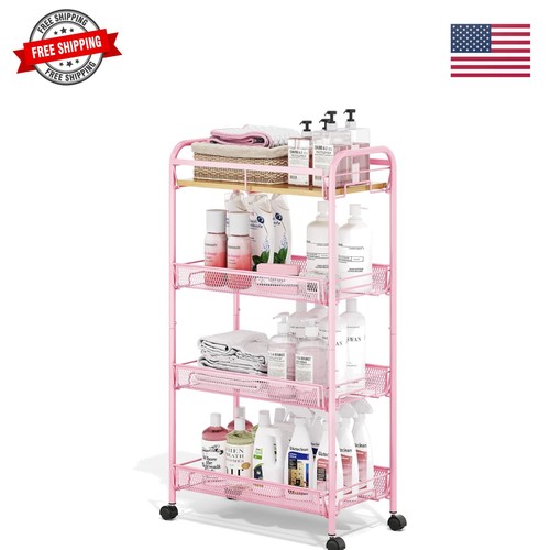 Tier rolling cart - 4-tier, metal