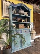 Indonesian Mango Wood & Cast Iron Bookcase/Shelves/Wall Unit.