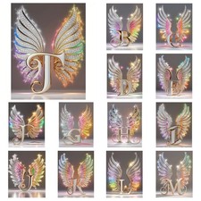 Angel wings letters diamond - wings, 5d