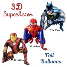 3D Ironman Batman Spiderman foil balloons kid birthday party balloons decoration
