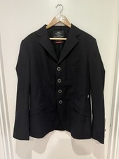 Men’s Black Equiline X-cool Rack Show Jacket Uk44 Chest RRP 480