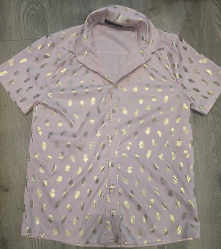 Pink pineapple gold design - pink,