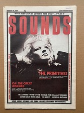 PRIMITIVES SOUNDS MAGAZINE -JANUARY 31 1987 PRIMITIVES COVER WITH MORE INSIDE UK