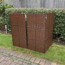 Rattan Effect Wheelie Bin