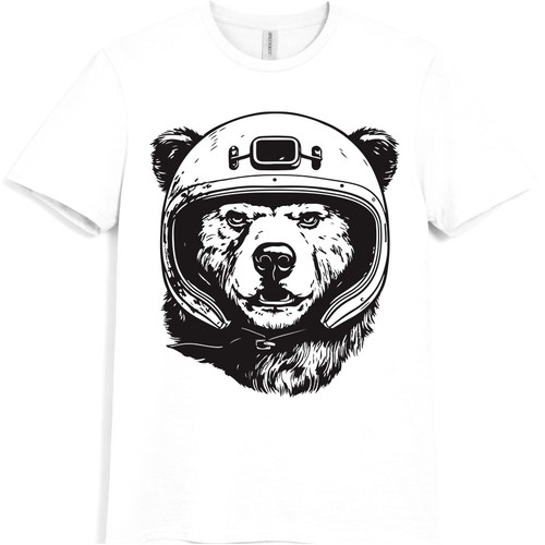 Biker bear motorcycle helmet - biker,