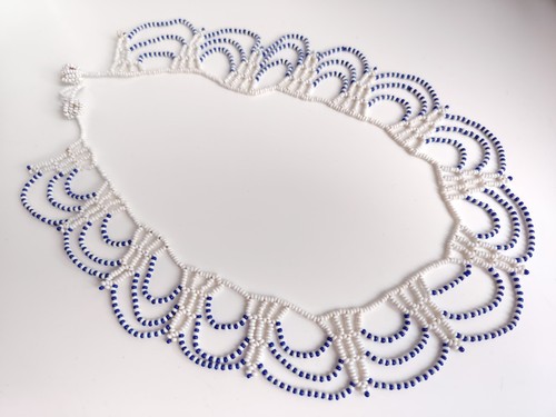 Vintage glass seed necklace - vintage,