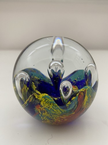 Vintage glass art paperweight - vintage,