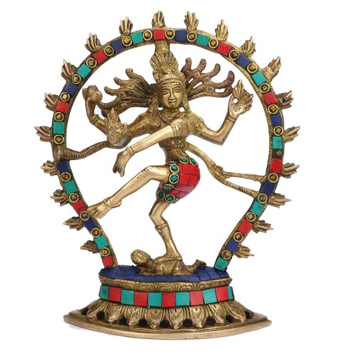 Brass natraj statue - statue, shiva