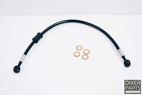 Steel braided brake line 33cm - brake,