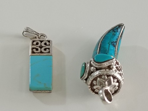 Sterling silver turquoise - silver,