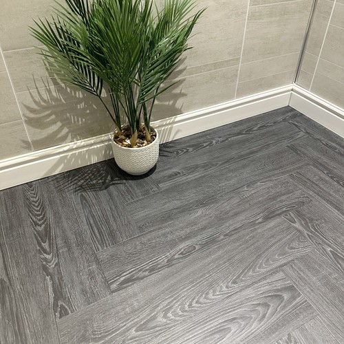 Herringbone anthracite oak - herringbone,