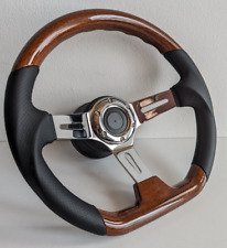 Steering Wheel custom used wood flat fits for Mercedes Benz W124 W123 R107 80-92